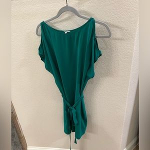 Joie silk cold shoulder dress